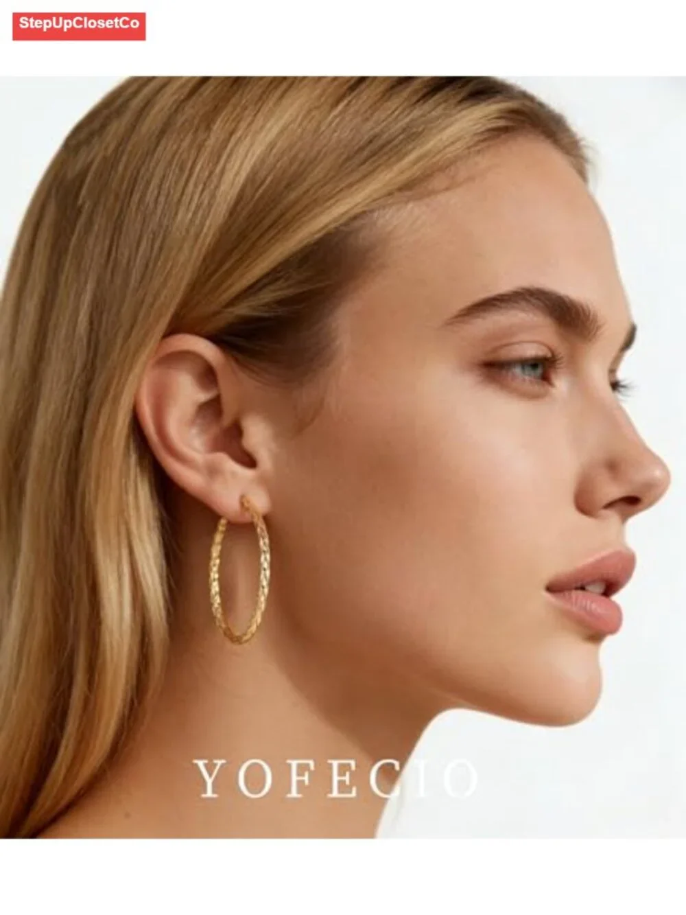 14K Gold Plated Twisted Hoop Earrings for Women Hypoallergenic 925 Sterling